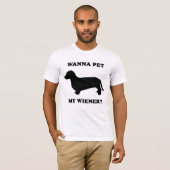 T - SHIRTS VAN WIENER DOG - "Wil je mijn vrouw bez (Voorkant volledig)