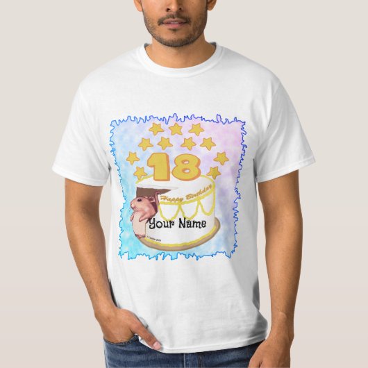 T-shirts verjaardagsfeest 18 jaar (Voorkant)
