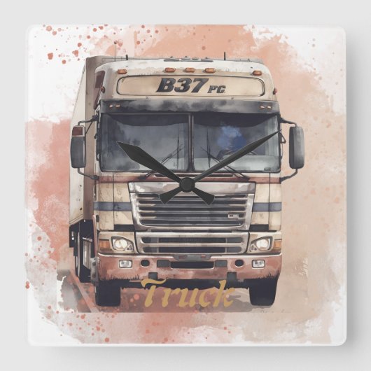 T-Shirts Vierkante Klok (Voorkant)