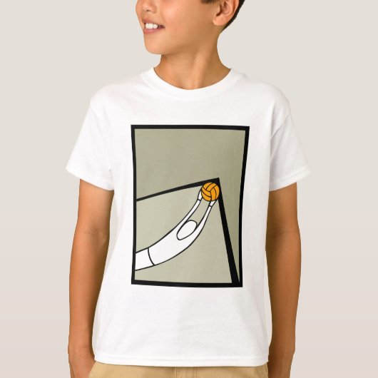 T-shirts voetganger die een schot vangt (Voorkant)