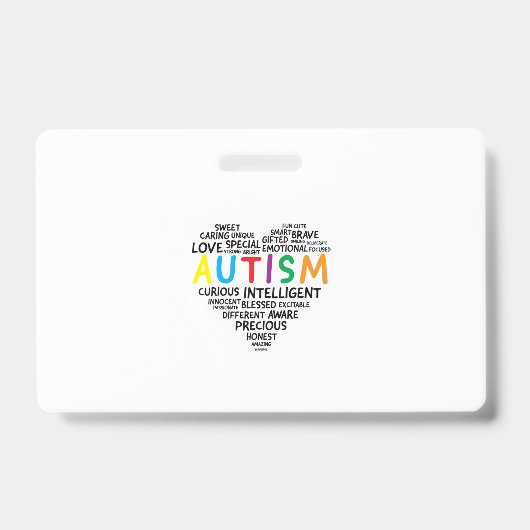 T-shirts voor Autisme Bewustzijn - Autisme Hart Sh Badge (Voorzijde)