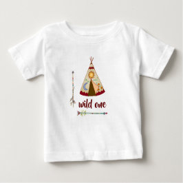 T-shirts voor babymeisjes - Wild One Teepee