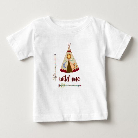 T-shirts voor babymeisjes - Wild One Teepee (Voorkant)