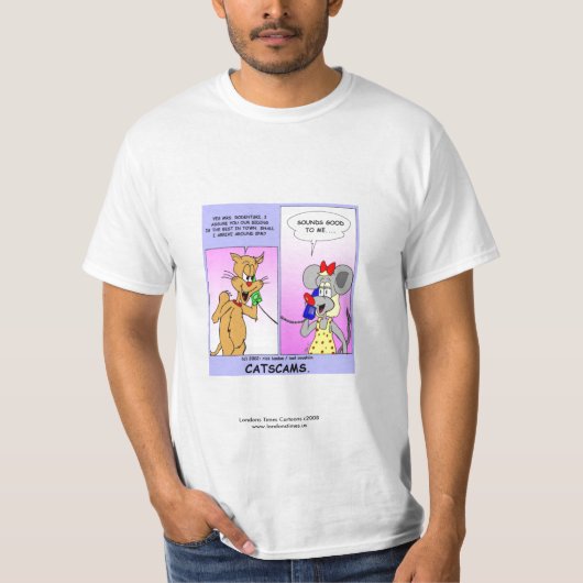 T - shirts voor Cartoon van de Londenaren Times (Voorkant)
