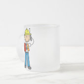 T-shirts voor de bouw van Foreman en Gifts Matglas Koffiemok (Voorkant links)