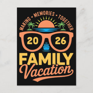 T-shirts voor gezinsvakantie cruises 2026 briefkaart