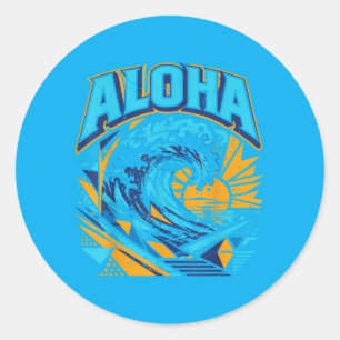 T-shirts voor jongeren Hawaïaans jongen peuter Alo Ronde Sticker