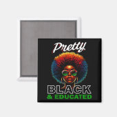 T-shirts voor Juneteenth vrouwen zwarte geschieden Magneet (Voorkant / Achterkant)