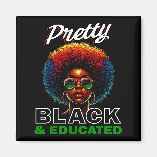 T-shirts voor Juneteenth vrouwen zwarte geschieden Magneet (Voorkant)
