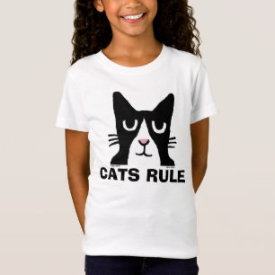 T-shirts voor kinderen, Panda Kitty CATS RULE