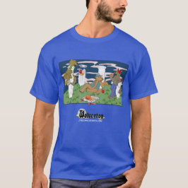 T-shirts voor mannen met weerwolven die pizza eten