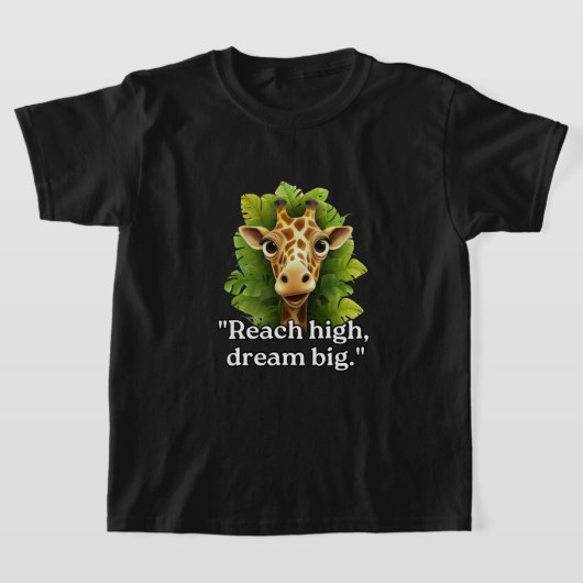 T-shirts voor meisjes, Dream Big – Giraffe Te (Laagn)