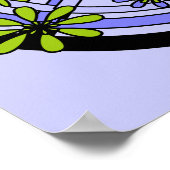 T-shirts voor Paarse en Limoen vrede en geschenken Poster (Hoek)