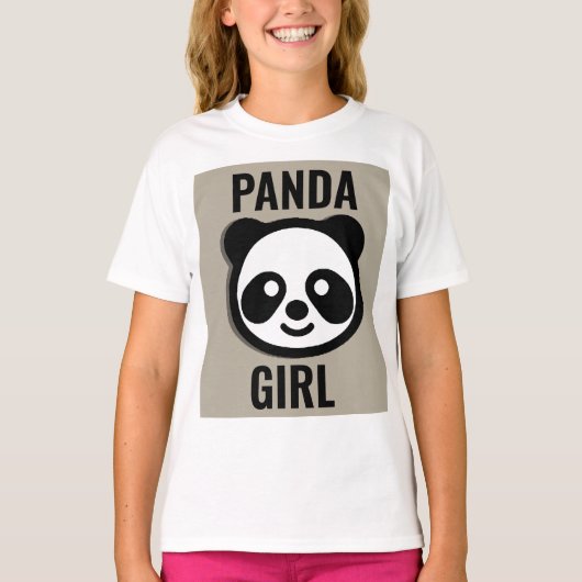 T-SHIRTS VOOR PANDA BEER MEISJES (Voorkant)