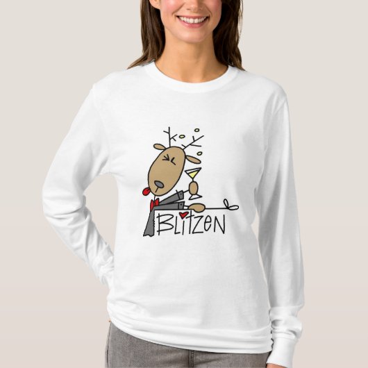 T-shirts voor rendieren van Blitzen en Gifts (Voorkant)