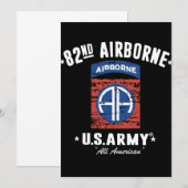 T-shirts voor veteranen van de 82e Airborne Divisi (Voorkant / Achterkant)