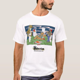 T-shirts voor weerwolven die pizza eten voor manne