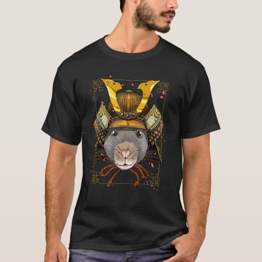 T-ShirtSamurai Rat Mouse Japanse Warrior Bushido T-shirt (Voorkant)