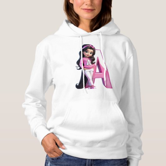 T-shirtstijl: Dames Basic Hooded Sweatshirt Geniet (Voorkant)