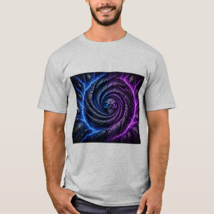 T-ShirtVuur vs Ijs Schedel Vortex Optische Illusie T-shirt