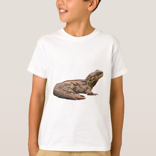 T staat voor Tuatara T-shirt (Voorkant)