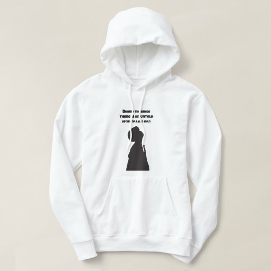 T-Start Design Achter de glimlach is er een onnoem Hoodie (Design voorkant)
