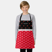 T&T-kaart met hartvlag en Jouw naam Schort (Gedragen)