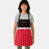 T&T-kaart met hartvlag en Jouw naam Schort (Insitu)