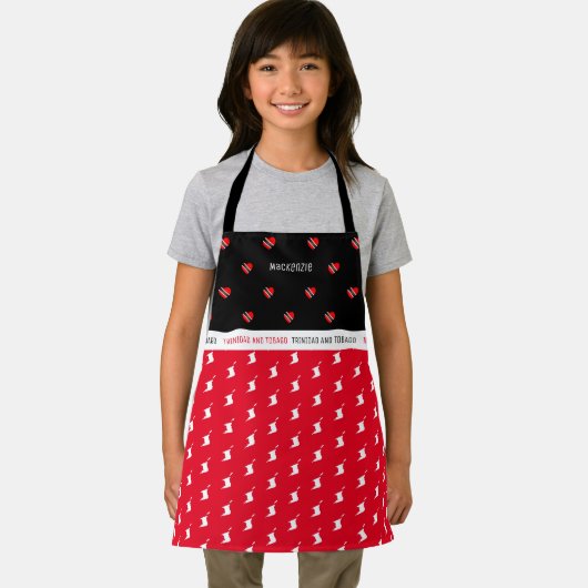 T&T-kaart met hartvlag en Jouw naam Schort (Insitu)