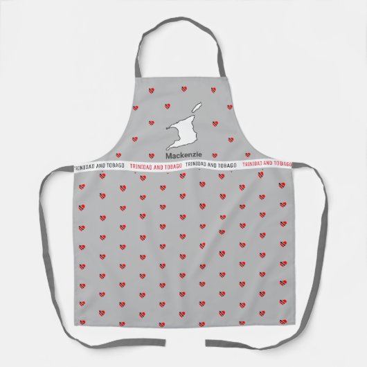 T&T-kaart met hartvlag en Jouw naam Schort (Voorkant)