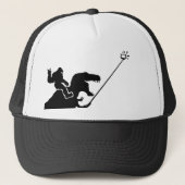 T -t-rex & bigfoot selfie trucker pet (Voorkant)