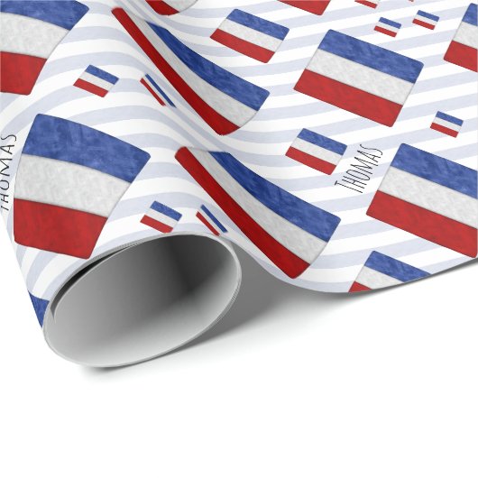 T Tango Nautical Signal Flag | Maritieme Code Cadeaupapier (Rol Hoek)