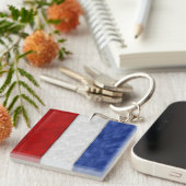 T Tango Waterverf Nautisch signaal Sleutelhanger (Voorkant Rechts)