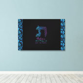 T Tet Hebreeuwse letter BAT Mitzvah Inlogbord Canvas Afdruk (Insitu (Houten vloer))
