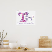 T Tiffany initiaal doodle art name betekent Poster (Keuken)