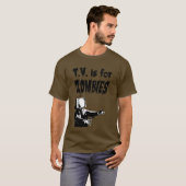 T.V. is voor Zombies T-shirt (Voorkant volledig)