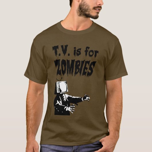 T.V. is voor Zombies T-shirt (Voorkant)