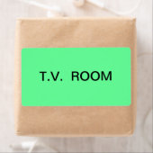 T.V. Zaal Verpakking & het Verplaatsen Etiket (Insitu)