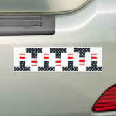T Vlag Bumpersticker (Op auto)