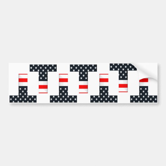 T Vlag Bumpersticker (Voorkant)
