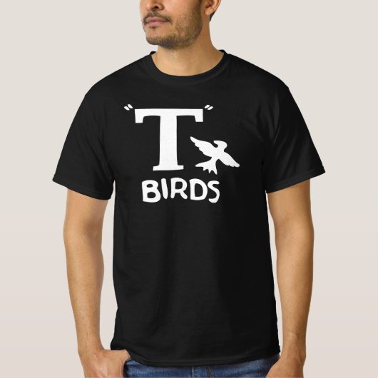 T Vogelontwerp op een t-shirt (Voorkant)