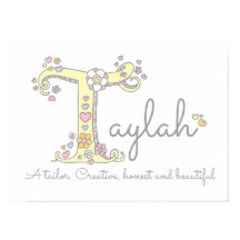 T voor Taylah-monogram, letter art name betekent