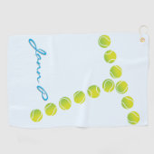 "T voor Tennis" Tennis Zweetdoek Golfhanddoek (Horizontaal)