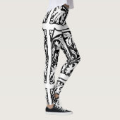 T voor Terrific Black & White Handmade Yoga Pants Leggings (Rechts)