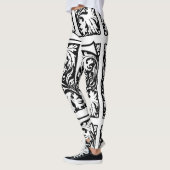 T voor Terrific Black & White Handmade Yoga Pants Leggings (Links)
