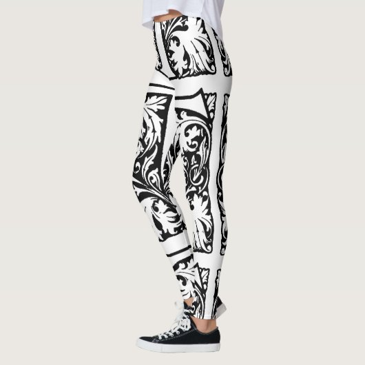 T voor Terrific Black & White Handmade Yoga Pants Leggings (Links)