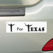 T Voor "Texas"-Bumpersticker Bumpersticker (Op auto)