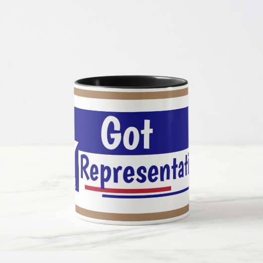 T voor Trump Get Representation Coffee Mok (Midden)