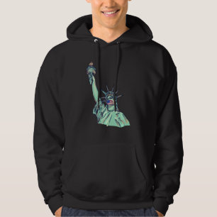 T Vrijheidsbeeld met gezichtsmasker Hoodie