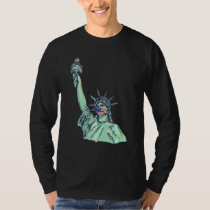 T Vrijheidsbeeld met gezichtsmasker T-shirt